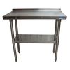Bk Resources Work Table Stainless Steel Undershelf, Plastic feet 1.5" Riser 48"x18" SVTR-1848